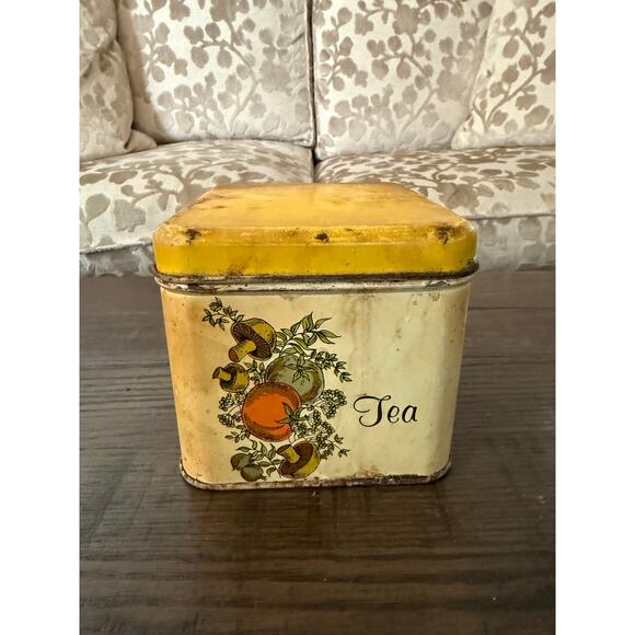 Vintage Cheinco Tin Sugar & Tea Canister Set - Picture 6 of 8